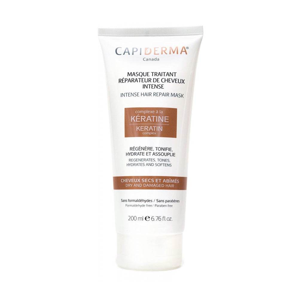 Capiderma-Masque-Traitant-A-La-Keratine-200ml-nova-prapharmacie-maroc.jpg CAPIDERMA MASQUE TRAITANT A LA KERATINE 200ML – Image 1