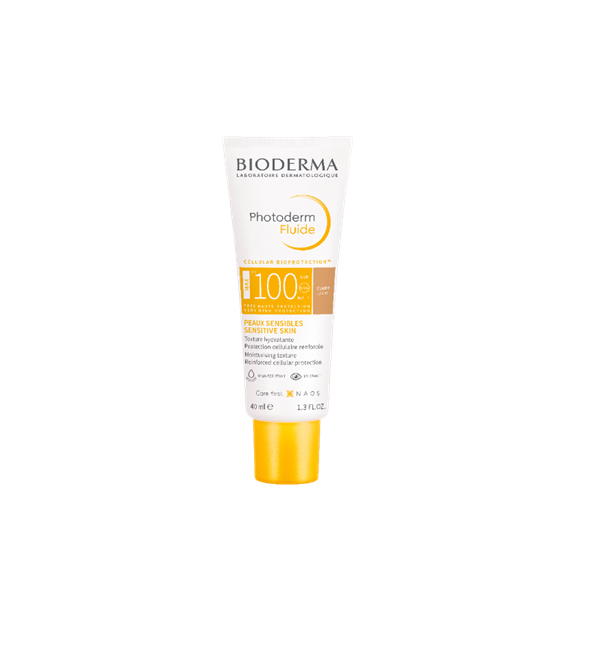 PHOTODERM-FLUIDE-MAX-SPF-100-TEINTE-CLAIRE-1 BIODERMA PHOTODERM PACK(ECRAN SPOT AGE SPF50+ + SENSIBIO H2O 100ML) – Image 1