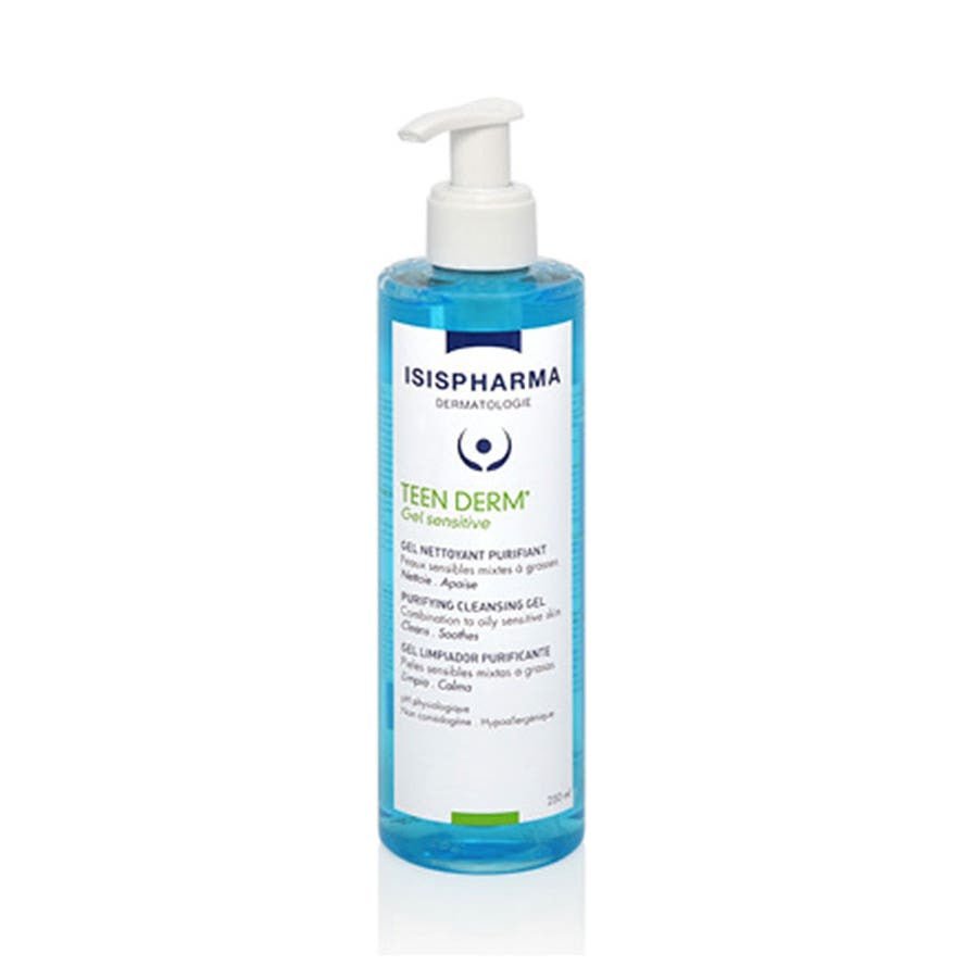isispharma-teen-derm-purifying-cleansing-gel-sensitive-skin-combination-oily-skin-250ml-845fl-oz-816493.jpg ISIS TEEN DERM GEL SENSITIVE 250ML – Image 1